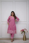 Cord set in V neck  in yellow , black , and pink color