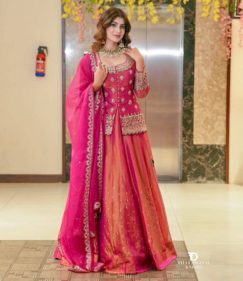 Simmer silk lehnga choli perfect for any occasion , available in pink and purple colours