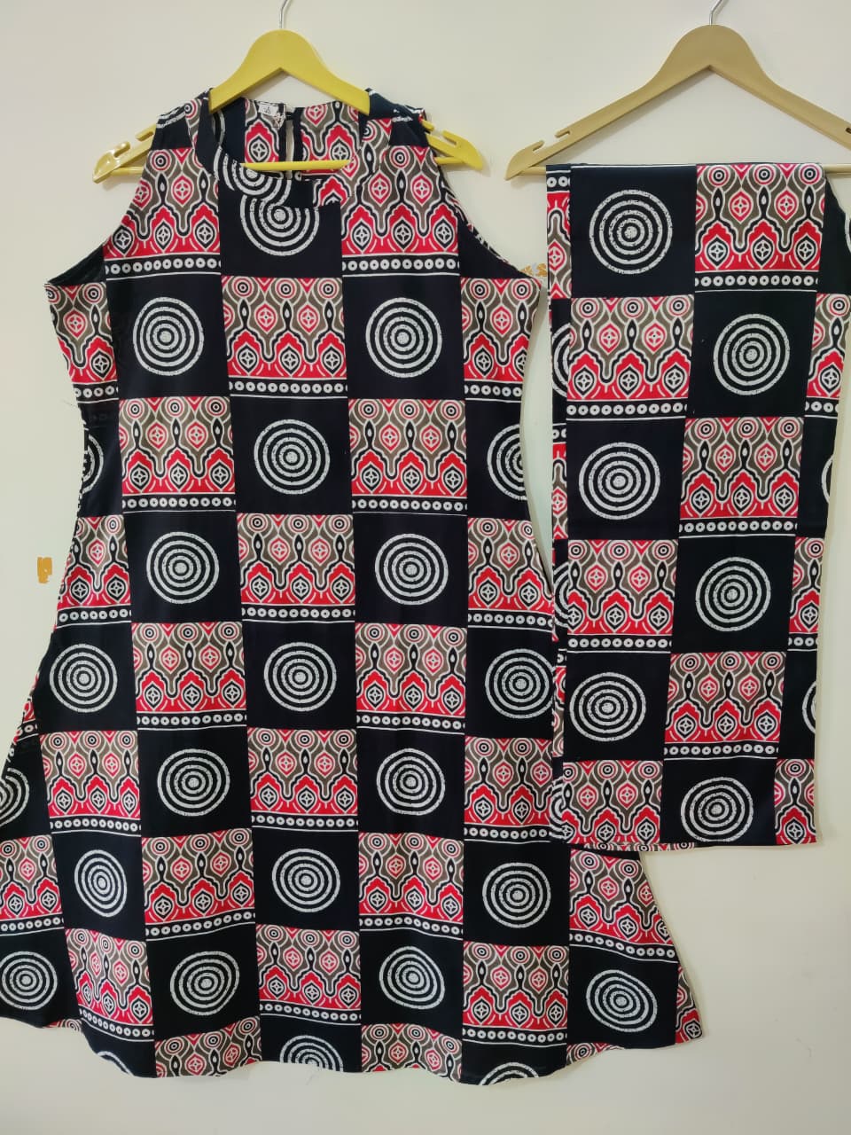 Beautiful Printed Halter Neck Cord Set in Soft  Breathing Cotton