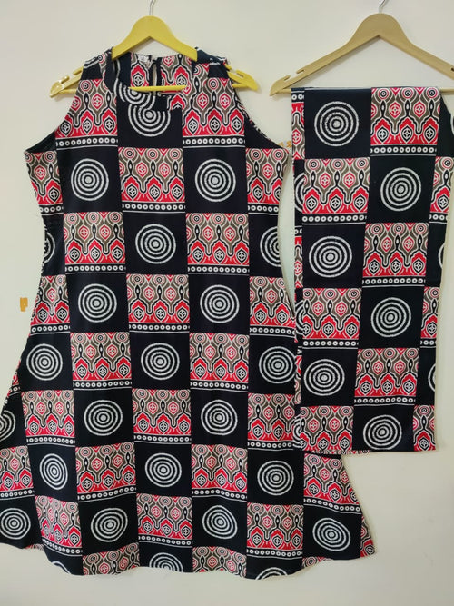Beautiful Printed Halter Neck Cord Set in Soft  Breathing Cotton