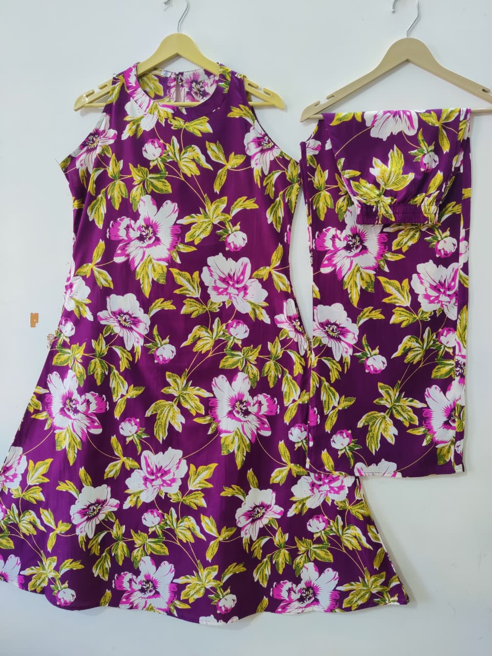 Beautiful Halter Neck premium cotton cord set